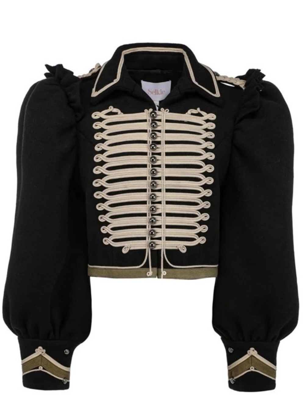 Selkie The Sergeant Black Cropped Jacket